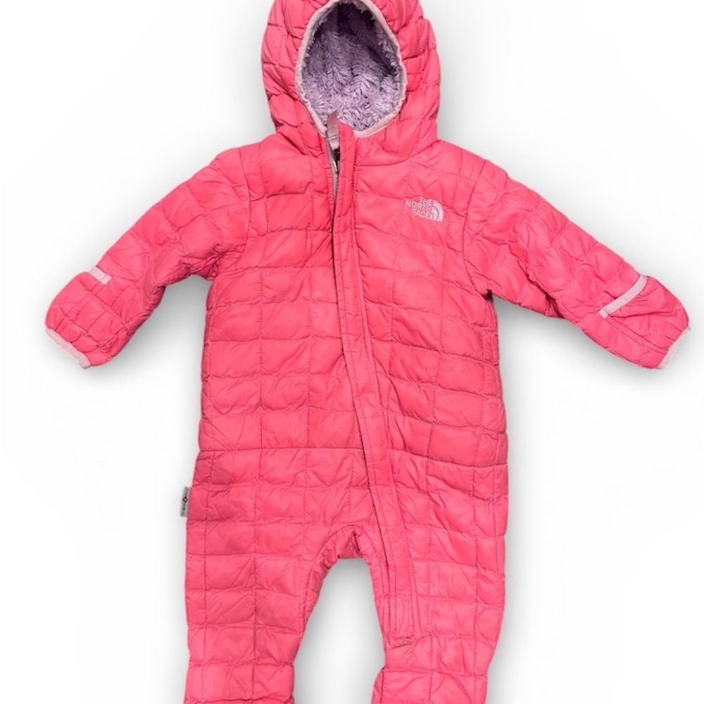 The North Face Pink Quilted Kids Footie